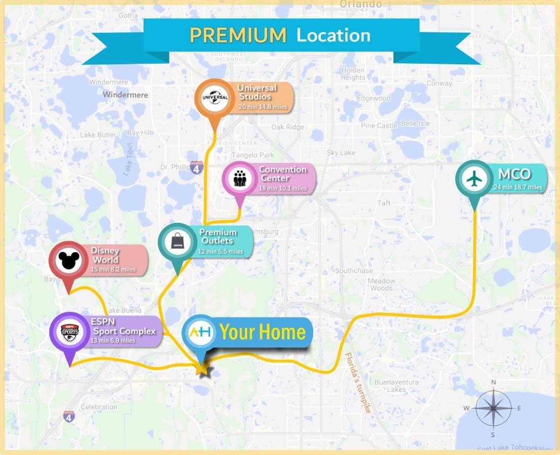Splendid Thematic 2Br With Waterpark Apartment Kissimmee Bagian luar foto